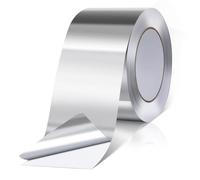 AiQInu Nastro Adesivo Alluminio 50mmX20m,Nastro Sigillante Impermeabile e Resistente al Calore per Condotti d'aria Alte Temperature,Isolamento e barriera al vapore per lavastoviglie, scarichi