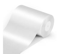AiQInu Nastro Raso Bianco, 10cm x 20m Per Confezioni Regalo, Fai Da Te, Bouquet, Nastri Per Pacchi Regalo Per Matrimoni，Progetti Di Cucito, Creazione Di Fiocchi, Decorazioni