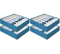 AiQInu Organizer Cassetti Set di 4，Organizzatore Pieghevoli 24 Celle Porta Calzini Biancheria, Biancheria Intima, Calze, Cravatte e Sciarpe