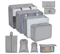 AiQInu Organizer Valigia 10 Pezzi Set Packing Cube Set Viaggio Organizer