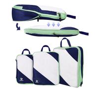 AiQInu Organizer Valigia 3 Pezzi Set Compressione Packing Cube Salvaspazio