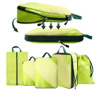 AiQInu Organizer Valigia 5 Pezzi Set Compressione Packing Cube Salvaspazio