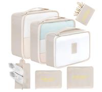 AiQInu Organizer Valigie 7 Pezzi Set,Waterproof Packing Cube Set Viaggio Organizer per i Vestiti,Scarpe,Intimo