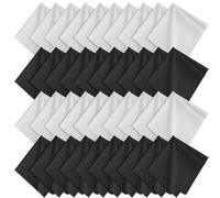 AiQInu Panno in Microfibra per Pulizia Occhiali, 20x20 cm, Salviette per LCD, Smartphone, Lenti Fotocamera e Superfici Delicate 40PCS