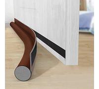 AiQInu Paraspifferi Sottoporta, Guarnizione Porta, Prova del Suono Ridurre il Rumore Mantenendo Caldo Dentro e Freddo Fuori, per Porte Interne ed Esterne, 96cm x 8cm, Marrone