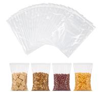 AiQInu Sacchetti Plastica 20 x 30 cm, 100 Pezzi Sacchetti Alimenti Richiudibili, Buste Plastica Trasparenti Ziplock Bags per Gioielli, Componenti Elettronici
