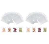 AiQInu Sacchetti Plastica 7 x 10 cm, 100 Pezzi Sacchetti Alimenti Richiudibili, Buste Plastica Trasparenti Ziplock Bags per Gioielli, Componenti Elettronici (Confezione da 2)