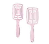 AiQInu spazzola capelli, spazzola capelli districante per donne e uomini, spazzola curva per spazzola per capelli umidi e asciutti, capelli ricci e lisci (rosa)