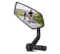 AiQInu specchietto bici, specchio riflettente in vetro HD, specchietto retrovisore per bicicletta ruotabile a 360° per bicicletta, mountain bike, bici da strada (Lato sinistro)