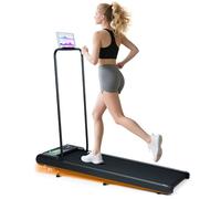 AiQInu Tapis Roulant Elettrico con Inclinazione 8%, Tapis Roulant Salvaspazio, Walking Pad con Telecomando, 2.5 HP, Display Led E Funzionalità Bluetooth, Adatto Per Uso Domestico e In Ufficio, 2-8 Km/
