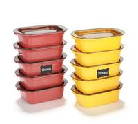 AiQInu10 Pezzi Contenitori Per Alimenti Con Coperchio, Contenitore Ermetico Per Alimenti, Ermetici E A Prova Di Perdite, Senza Bpa, Adatti Al Microonde E Alla Lavastoviglie, 200 Ml