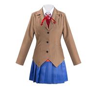 AIQIONGCHAN Doki Doki Literatura Club Cosplay Monika Cosplay Sayori Natsuki Yuri Halloween Abiti Scuola Uniforme, Set completo., L