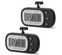 AiQlnu 2 Pezzi Termometro Digitale del Frigorifero Cucina, Magnetico Termometro Frigo con Gancio, Conversione ℃ /℉, Display LCD di Facile Lettura, per Casa, Ristoranti, Caffè