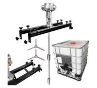 Air Agitator,Electric Tank Mixer Machine, Commercial Paint Stirring Machine with Support Hanger,Paint Mixing Equipment,for Ink Dissolver Agitator,(Large5cylinders)
