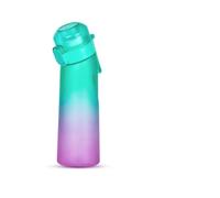 Air Bottiglia d'acqua con 1 Cialda Aromatica, 650ML Senza BPA Borracce Tritan Pod Frutta Prova di Perdite 0 Calorie Tazza d'acqua con Cannuccia (Air Borraccia rosa e verde con 1 cialda aromatica)