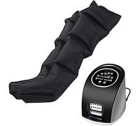 Air Compression Leg Massager, Pressure Wave Massager, polpacci e piedi Airwave circolazione pressione massaggiatore con 4 cuscini aria, fisioterapia riabilitazione per casa ufficio Black,Both Legs