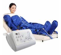 Air Compression Massager Machine Suit 16 Air Bags Sequential Compression Pressotherapy Machine for Full Body Lymphatic Drainage Massage Weight Loss per Risultati efficaci,Blue