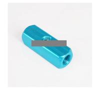 Air Compressor 1/4" BSPP 2 Way Aluminum Quick Connector Air Hose Manifold Block Splitter Light Blue for air cylinder systems