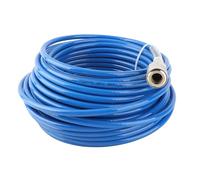 Air Compressor High Pressure Pipe, Air Pneumatic PU Hose with 1/4in NPT Aluminum Connector, 5mm Inner 8mm Outer Diameter, 20m Flexible Tubing for Auto Repair Garage Workshop (Blu)