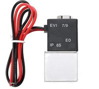 Air Compressor Solenoid Valve 1/4 Normally Closed 12V 24V 110V 220V Voltage For Air Water Oil Pneumatic Aluminum Solenoid Valves(Red,12V DC)