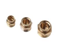 Air Compressor Tank Port Fittings NPT 1/4" 3/8" 1/2‘’ Solid Brass Male Thread Water Drain Safety Valve Replacement Part(1/2")