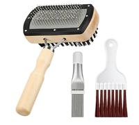 Air Conditioner Cleaning Kit - 17,5 cm non slip Handle AC Washer Tool | Condenser Fine Comb With Brush, HVAC Coil Cleaner for Home Dorm Apartment Rental