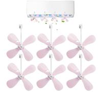 Air Conditioner Deflector Fan - PP Material, Adjustable Anti-Wind Diverter, Airflow Deflector | 6 Piece Vent Redirector For Home, Bedroom, Office, Dorm, School, Car, RV, Garage And Wall Mounted AC