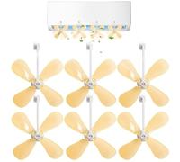 Air Conditioner Deflector Fan - PP Material, Adjustable Anti-Wind Diverter, Airflow Deflector | 6 Piece Vent Redirector For Home, Bedroom, Office, Dorm, School, Car, RV, Garage And Wall Mounted AC