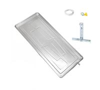 Air Conditioner Drip Pan,Stainless Steel Air Conditioning Drip Tray, Drainage Tray with Bracket, Drainage Accessory Kit, Hopper Drip Tray with Condensation Drain Pipe(93 * 44 * 3cm)