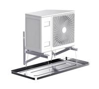 Air Conditioner Drip Pan, Stainless Steel Metal Tray Condensate Water Collector Pad, Drain Fitting Kit with 1m Drain Pipe, Outdoor Air Conditioner Drip Tray (Size : 85x39x3cm)