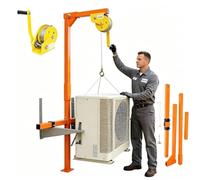 Air Conditioner Lifting Tool Outdoor Unit Installation Bracket + Manual Winch Hoist for Outdoor AC Unit Installation Complete Disassembly Lifting Set Easy Setup 150kg Capacity 15m (25m)