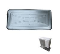 Air Conditioner Outdoor Unit Drip Pan, Metal Drip Tray, Large Drain Pan, Water Tray with Drain Pipe And Installation Kit (Color : Galvanized Iron, Size : 100 * 47cm)