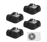 Air Conditioner Pad, Base Bracket Set, Anti Vibrazione Mount, Heavy Duty Support, Black, 500 kg di carico Capacity, Perfect for Split System Units, Outdoor Installation, HVAC Setup