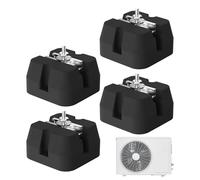 Air Conditioner Pad, Base Bracket Set, Anti Vibrazione Mount, Heavy Duty Support, Black, 500 kg di carico Capacity, Perfect for Split System Units, Outdoor Installation, HVAC Setup