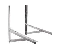 Air Conditioner, Support Bracket, Foldable Stainless Steel Wall Mount, Heavy-Duty Bracket for Split Ac Unit and Ductless Heater, Ideal for Outdoor Window Installation, Stainless Silver