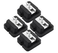 Air Conditioner Support Bracket Pads, 4-Pack Heavy-Duty Anti-Vibration Base Feet, Stable Floor Mounting Pads for Split AC Condensers, Heat Pumps, HVAC System, 5.12x3.94x2.36 inches