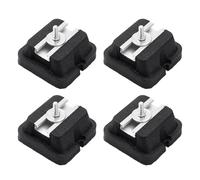 Air Conditioner Support Bracket Pads, Heavy Duty AC Base Pad, Anti-Vibration Floor Mount, 4-Piece Stabilizer Set for Split AC, Condenser, Heat Pump, Outdoor Unit, Home Installation 5.12x3.94x2.36in