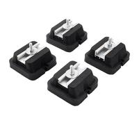 Air Conditioner Support Pads, Heat Pump Base Pads, Anti-Vibration 4-Piece Stand Set 5.12x3.94x2.36 inches, Compressor Ground Mounts, Ideal for Split AC Condenser, Outdoor HVAC Units