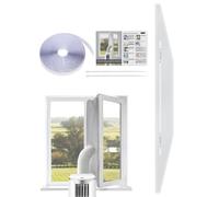Air Conditioner Window Seal, AC Insulation Set with Zip, AC Window Seal for Portable Air Conditioner, Universal Wiindow Seals Kit with Zip Closure for Home Bedroom Apartment Workshop Office, Room