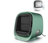 Air Conditioning, Air Cooler, Multifunctional Mini Usb Micro Desktop Mobile Air Conditioner, Portable Air Conditioner, Spray Water Cooling Fanwith Night Light(Green)