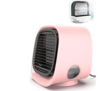 Air Conditioning, Air Cooler, Multifunctional Mini Usb Micro Desktop Mobile Air Conditioner, Portable Air Conditioner, Spray Water Cooling Fanwith Night Light(Pink)