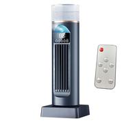 Air Conditioning Fan, Tower Cooling, Bladeless Air Cooler, Quiet Oscillating Remote Control, 6-Speed Humidifier, Water Tank, White, Ideal for Bedroom, Indoor Use