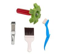 Air Conditioning Fin Comb, Condenser Tool, 4 Piece Air Conditioner Cleaner Kit, Lightweight Cleaning Brush, Abs and Stainless Steel Construction, Efficient Ac Maintenance, 165g