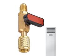 Air Conditioning Refrigerant Charging Valve, Leak-Proof Long Lasting AC Refrigerant Adapters, Durable Brass Construction for Kitchen, Bedroom, Living Room, Restaurant, Hotel