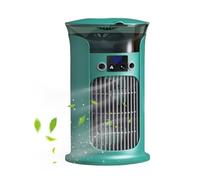 Air Cooler, Humidifying Fan Desk, 9.84x5.91x5.91 Inches Personal Cooling Device with Led Night Light for Bedroom Offices Dorm Camping Children Room Study Apartment Outdoor Use