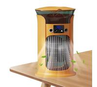 Air Cooler, Humidifying Fan Desk, 9.84x5.91x5.91 Inches Personal Cooling Device with Led Night Light for Bedroom Offices Dorm Camping Children Room Study Apartment Outdoor Use