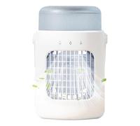 Air Cooler, Personal Air Conditioner with 600ml Water Tank, 9.25x5.71x5.71 Inches Rechargeable Cooling Fan for Tent, Indoor, Garage, Desktop, Hiking, Home and Small Room Use