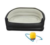 Air Couch - Sofa gonfiabile portatile, portatile, portatile, campeggio, Air Couch with Foot Pump | Folding Gonflatable Sofa with Armrest | Blow Up Comfort Lounge Chair for Adults Indoor Outdoor Travel