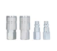 Air Coupler Plug Kit Hose Quick Connect Fittings 3/8in NPT Air Compressor Accessories Connectors - Air Coupler Plug, Air Hose Quick Connect, Essential for Industrial