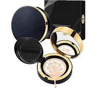 Air Cushion BB Cream Waterproof Foundation,Water Bead Tricolor Latte Concealer Cushion,Moisturizing Concealer Makeup Long Lasting Matte,for All Skin Types (Bright White, 5cm)